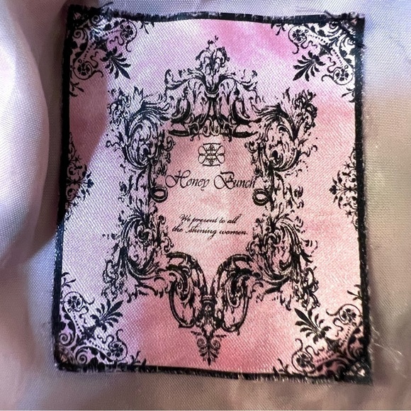 HONEY BUNCH Japanese satin lace pockets Rose Rompers pleated women’s size M Boho - Picture 8 of 9